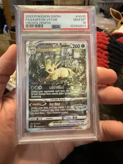 2023 Pokemon Leafeon VSTAR GG35/GG70 Full Art Crown Zenith PSA 10 - Image 1