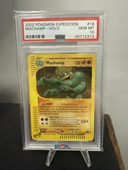2002 Pokemon Expedition #16 Machamp Holo PSA 10 GEM MINT - Image 1