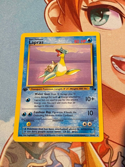 Lapras Pokemon Fossil 25/62 Non Holo Rare Vintage Unlimited Near Mint - Image 1