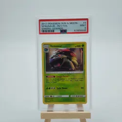 2017 Pokemon Shining Legends Venusaur #3 3/73 Reverese Holo Graded PSA 9 Mint - Image 1