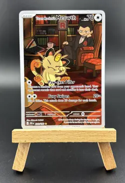 Pokemon TCG - Destined Rivals - Team Rocket's Meowth 203/182 - Illustration Rare - Image 1