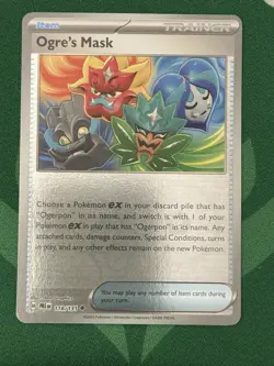 *PRINT ERROR* Ogre's Mask Reverse Holo 118/131 Pokemon Prismatic Evolutions - Image 1