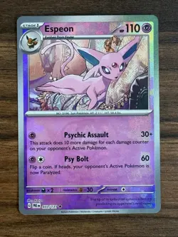 ESPEON 033/131 PRISMATIC EVOLUTIONS POKEMON (MASTER BALL HOLO, NM) - Image 1