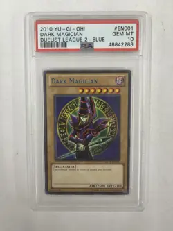 Yu-Gi-Oh! EN001 Dark Magician Duelist League 2-Blue RARE PSA 10 - Image 1