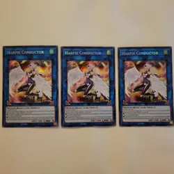 Yugioh Harpie Conductor x3 (BLHR-EN047) Secret Rare 1st Edition NM/M - Image 1