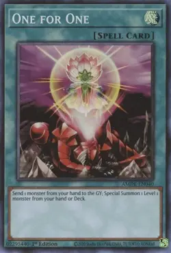 One for One - AMDE-EN040 - Super Rare - 1st Edition Yugioh - Image 1