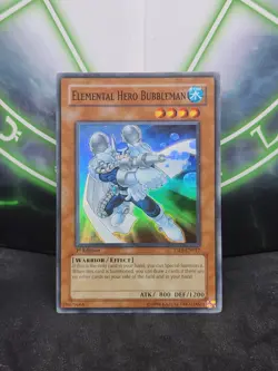 Yugioh Elemental Hero Bubbleman YSDJ-EN017 Super Rare 1st Edition NM - Image 1