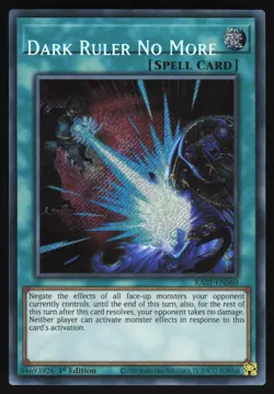 Dark Ruler No More NAME SHIFT MISPRINT - RA01-EN060 -Secret Rare - Yugioh - Image 1