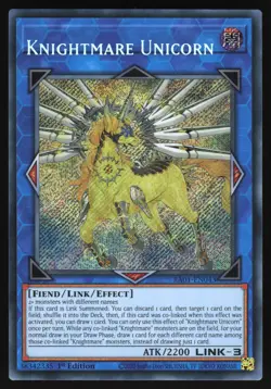 Knightmare Unicorn NAME SHIFT MISPRINT - RA01-EN43 - Secret Rare - Yugioh - Image 1
