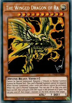 Yugioh The Winged Dragon of Ra TN19-EN009 Limited Edition Prismatic Secret Rare - Image 1