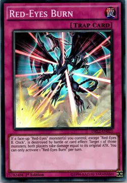 Yugioh Red-Eyes Burn DRL2-EN021 1st Edition Super Rare NM - Image 1