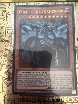 Yugioh Obelisk the Tormentor EGO1-EN001 Ultra Rare 1st Ed NM - Image 1