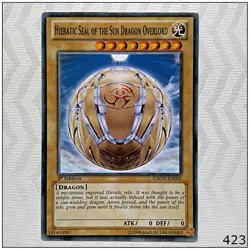 Hieratic Seal of the Sun Dragon Overlord - GAOV-EN002 Common 1st Edition Yugioh - Image 1