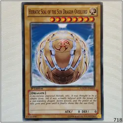 Hieratic Seal of the Sun Dragon Overlord - GAOV-EN002 - Common 1st Edit Yugioh - Image 1