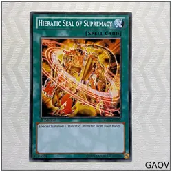 Hieratic Seal of Supremacy - GAOV-EN057 - Common 1st Edition Yugioh - Image 1