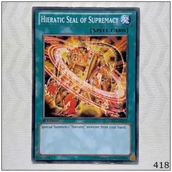 Hieratic Seal of Supremacy - GAOV-EN057 - Common 1st Edition Yugioh - Image 1