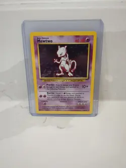 Mewtwo 10/102 Base Set Vintage Pokemon Card LP Very Good - Image 1