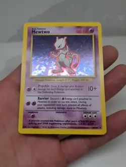 Mewtwo 10/102 Base Set Vintage Pokemon Card LP Very Good - Image 2
