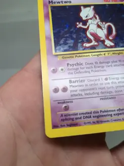 Mewtwo 10/102 Base Set Vintage Pokemon Card LP Very Good - Image 3