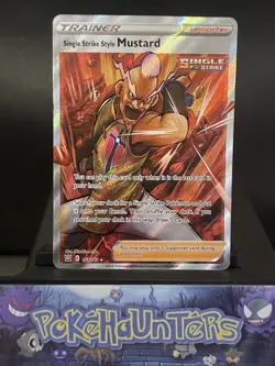 Pokemon Card Single Strike Style Mustard 163/163 Ultra Rare Full Art NM - Image 1