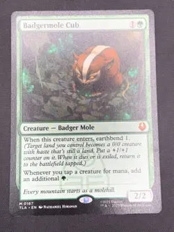 MTG Avatar Last Airbender Badgermole Cub 167/271 Mythic Rare NM Non-Foil Card - Image 1