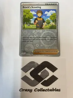 Pokemon Cards Brock’s Scouting 146/159 Reverse Holo Journey Together Mint Card - Image 1