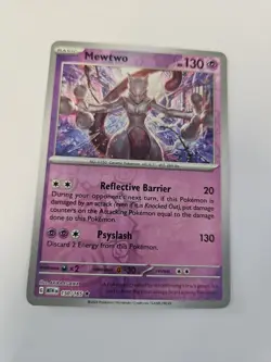 Pokemon Cards Mewtwo 150/165 151 Reverse Holo Mint Card - Image 1