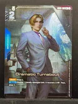 GUNDAM CARD GAME - DRAMATIC TURNABOUT - GD02-100 R+ FOIL ENGLISH DUAL IMPACT NEW - Image 1