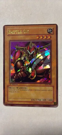 SDK-005 Battle Ox Holo Yu-Gi-Oh! Card - Image 1