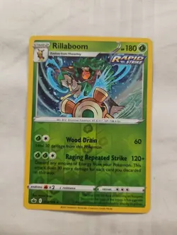 Pokemon Cards Rillaboom 018/198 Reverse Holo Chilling Reign Nr Mint Card - Image 1