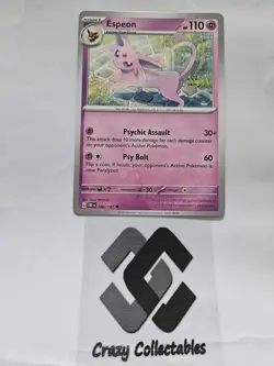 Pokemon Cards Espeon 086/197 Non Holo Obsidian Flames Mint Cards - Image 1