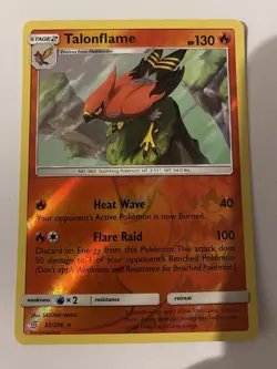 Pokemon Cards Talonflame Reverse Holo Rare 32/236 Unified Minds Near Mint Card - Image 1
