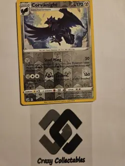 Pokemon Cards Corviknight 190/264 Reverse Holo Fusion Strike Mint Card - Image 1