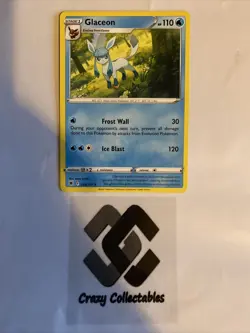 Pokemon Cards Glaceon 038/189 Astral Radiance Non Holo Rare Mint Condition Card - Image 1