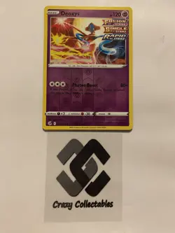 Pokemon Cards Deoxys 120/264 Reverse Holo Fusion Strike Mint Condition Card - Image 1