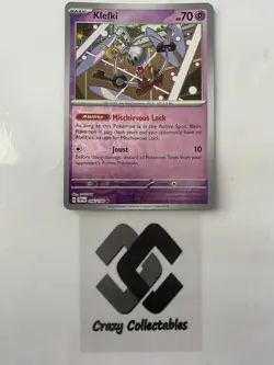Pokemon Cards Klefki 096/198 Scarlet And Violet Reverse Holo Mint Card - Image 1