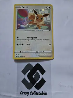 Pokemon Cards Eevee SWSH212 Promo Holo Nr Mint Card - Image 1