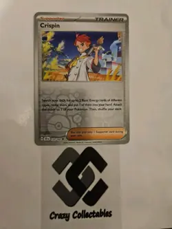 Pokemon Cards Crispin 133/142 Stellar Crown Reverse Holo Rare Mint Card - Image 1