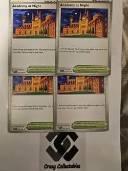 Pokemon Cards Academy At Night 054/064 Shrouded Fable 4x Trainer Playset Card - Image 1