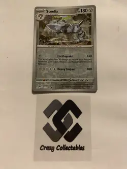 Pokemon Cards Steelix 125/182 Paradox Rift Reverse Holo Mint Condition Card - Image 1