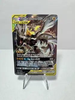 Pokemon TCG Pikachu & Zekrom GX SM168 Promo Black Star Holo Card NM Condition - Image 1