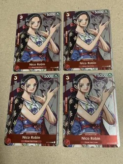 One Piece TCG 25th Premium Nico Robin ST01-008 Lot of 4 Promo Cards NM English - Image 1