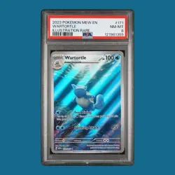 Pokemon TCG Wartortle 151 Holo Illustration Rare Card 171/165 English Psa 8 - Image 1