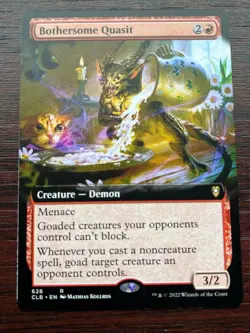 1x BORDERLESS BOTHERSOME QUASIT - Commander - MTG - Magic the Gathering - Image 1