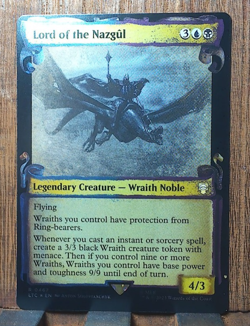 MTG - LOTR - SHOWCASE SCROLL - (FOIL) Lord of the Nazgul - MINTY - Pack Fresh. - Image 1