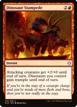 X 1 Dinosaur Stampede NM Ixalan XLN 140 MTG Magic The Gathering - Image 1