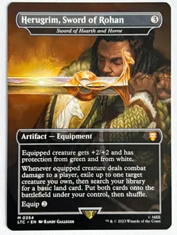MTG Lord of the Rings Herugrim Sword of Rohan lotr borderless - Image 1