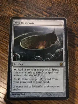 MTG Magic the Gathering Rare Myr Reservoir Scars of Mirrodin MP - Image 1