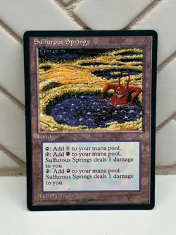 Magic The Gathering MTG Sulfurous Springs Ice Age 1995 Vintage - Image 1