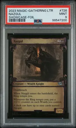 PSA 9 Nazgul #726 Showcase Scrolls LOTR Magic the Gathering Uncommon Rare FOIL - Image 1
